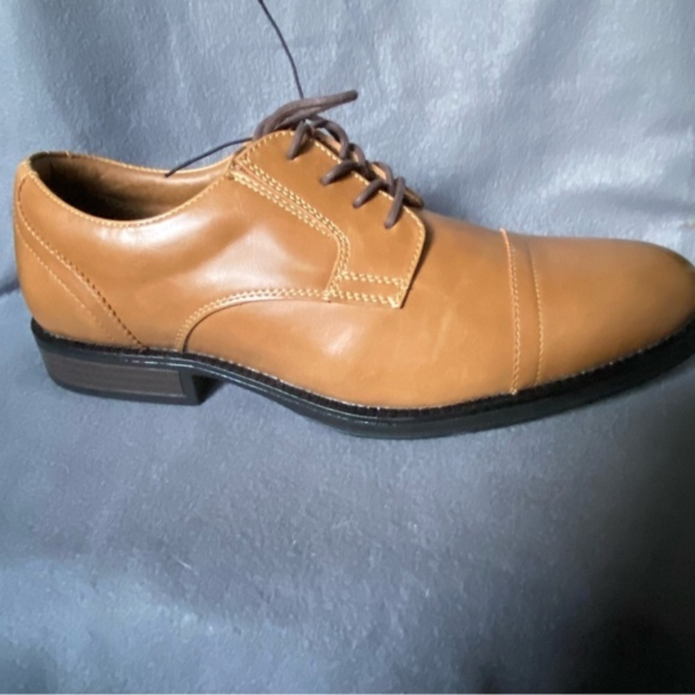 George Shoes Mens Size 9 Dress Lace Up‎ Faux Leather Comfort Footbed Oxford